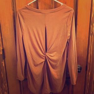 NEW Brown Top With Tie Back Detail